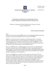 Statement by the Delegation of Norway in response to the report by Ms. Ingibjörg Sólrún Gísladóttir, Director of the Office for Democratic Institutions and Human Rights (ODIHR) 