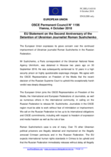 Statement by the Austrian EU Presidency on the second anniversary of the detention of Ukrainian journalist Mr. R. Sushchenko in the Russian Federation