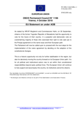 Statement by the Austrian EU Presidency on the referendum in the former Yugoslav Republic of Macedonia held on 30 September 2018