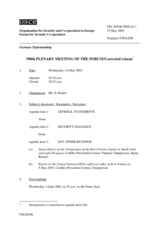 Journal of the 390th Plenary Meeting of the Forum for Security Co-operation/Corrected reissue