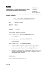 Journal of the 390th of the Plenary Meeting of the Forum for Security Co-operation/Corrected reissue (fr)