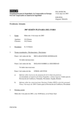 Journal of the 390th of the Plenary Meeting of the Forum for Security Co-operation/Corrected reissue (es)