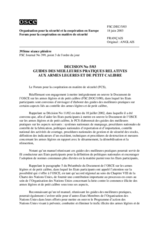 Forum for Security Co-operation Decision No. 5/03 (fr)