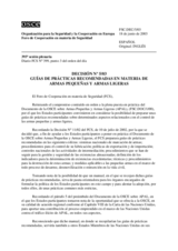 Forum for Security Co-operation Decision No. 5/03 (es)