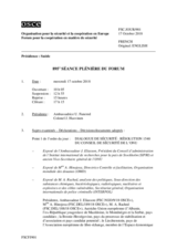 Journal de la 895ème séance plénière du Forum