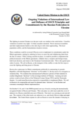 Statement by the Delegation of the United States of America on Russia’s ongoing aggression against Ukraine and the illegal occupation of Crimea