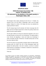 Statement by the Austrian EU Presidency on the abolition of the death penalty in the state of Washington, United States of America