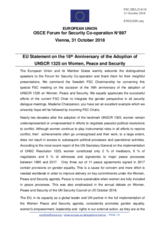 Statement by the Austrian EU Presidency in response to the  joint presentation by Brigadier D. Eastman MBE, and Lieutenant Colonel R. Grimes MBE, and to the presentations by Captain I. Zavorotko, by Captain L. Ekvall