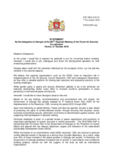 Statement by the Delegation of Georgia in response to the  joint presentation by Brigadier D. Eastman MBE, and Lieutenant Colonel R. Grimes MBE, and to the presentations by Captain I. Zavorotko, by Captain L. Ekvall