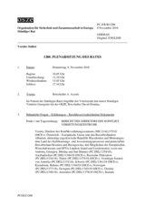 Journal der 1200. Plenarsitzung des Ständigen Rates 