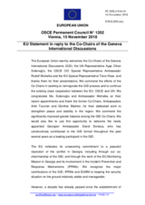 Statement by the Austrian EU Presidency in response to the address by the Co-Chairs of the Geneva International Discussions