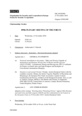 Journal of the 899th Plenary Meeting of the Forum for Security Co-operation