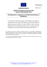 Statement by the Austrian EU Presidency on the 85th anniversary of the Holodomor