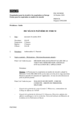 Journal de la 896ème séance plénière du Forum