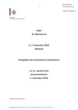 Statement by H.E. Aurelia Frick, Minister for Foreign Affairs, Justice and Culture