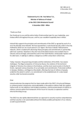 Statement by H.E. Paul William Kehoe, Minister of Defence