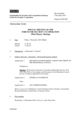 Journal of the 901st Special Plenary Meeting of the Forum for Security Co-operation