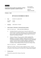Journal de la 899ème séance plénière du Forum