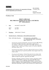 Giornale della 897a Seduta speciale del Foro di cooperazione per la sicurezza