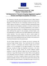 Statement by the Austrian EU Presidency on Russia’s ongoing aggression against Ukraine and the illegal occupation of Crimea