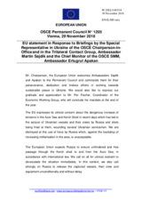 Statement by the Austrian EU Presidency in response to the update by Ambassador Martin Sajdik and to the report by Ambassador Ertugrul Apakan