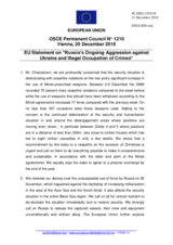 Statement by the Austrian EU Presidency on Russia’s ongoing aggression against Ukraine and the illegal occupation of Crimea