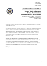 Statement by the Delegation of the United States of America in response to the statement by the Delegation of the Russian Federation
