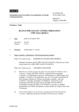 Journal de la 1204ème séance spéciale du Conseil permanent