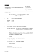 Journal de la 1208ème séance spéciale du Conseil permanent