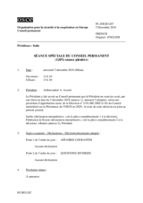 Journal de la 1207ème séance spéciale du Conseil permanent