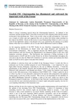 Statement by the Delegation of Slovenia in response to the closing remarks by the Chairperson of the Forum for Security Co-operation, H.E. Ambassador Ulrika Funered