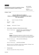 Journal de la 901ère séance spéciale du Forum