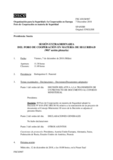 Diario de la 901ª Sesión extraordinaria del Foro de Cooperación en materia de Seguridad  