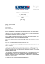 Closing statement by the Chairperson-in-Office of the OSCE, Minister of Foreign and European Affairs of Slovakia, H.E. Mr. Miroslav Lajčák Closing statement by the Chairperson-in-Office of the OSCE, Minister of Foreign and European Affairs of Slovakia, H.E. Mr. Miroslav Lajčák