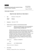 Journal of the 904th Plenary Meeting of the Forum for Security Co-operation