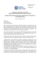 Statement by Amb. Luca Fratini, Deputy Permanent Representative