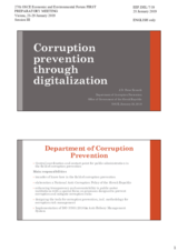 Presentation by Mr. Peter Kovařík, Office of the Government, Director of Department for prevention of corruption