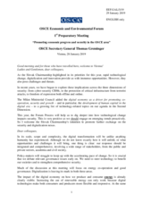 Opening Remarks by Amb. Thomas Greminger