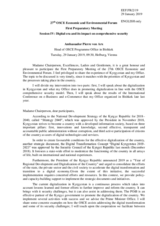 Statement by Amb. Pierre von Arx, Head 