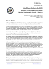 Statement by the Delegation of the United States of America in response to the report by the OSCE Project Co-ordinator in Ukraine, Ambassador Henrik Villadsen