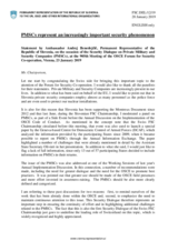 Statement by the Delegation of Slovenia in response to the presentations by Ms. N. Olivieri Lozano, Mr. C. T. Mayer, Ms. J. Aparac, and by Mr. S. Andjelkovic