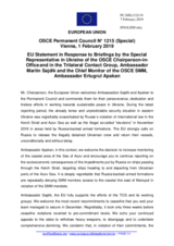 Statement by the Romanian EU Presidency in response to the update by Ambassador Martin Sajdik and to the report by Ambassador Ertugrul Apakan