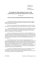 Statement by the Romanian EU Presidency on the commemoration of the International Holocaust Remembrance Day