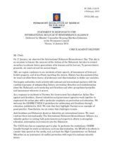 Statement by the Delegation of Norway on the commemoration of the International Holocaust Remembrance Day