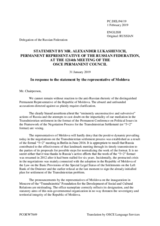 Statement by the Delegation of the Russian Federation on developments related to the Transdniestrian settlement process and the importance of its mediation within the OSCE