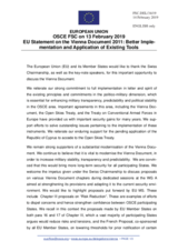 Statement by the Romanian EU Presidency in response to the presentations by Colonel A. Tsaryk, by Lieutenant Colonel M. Lamesch, and by Lieutenant Colonel H. Zettermark