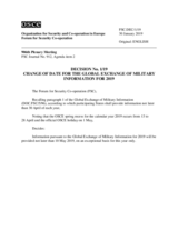 Forum for Security Co-operation Decision No. 1/19