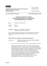 Journal of the 72nd Joint Meeting of the Forum for Security Co-operation and the Permanent Council