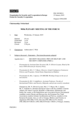 Journal of the 905th Plenary Meeting of the Forum for Security Co-operation