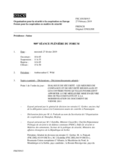 Journal de la 909ème séance plénière du Forum